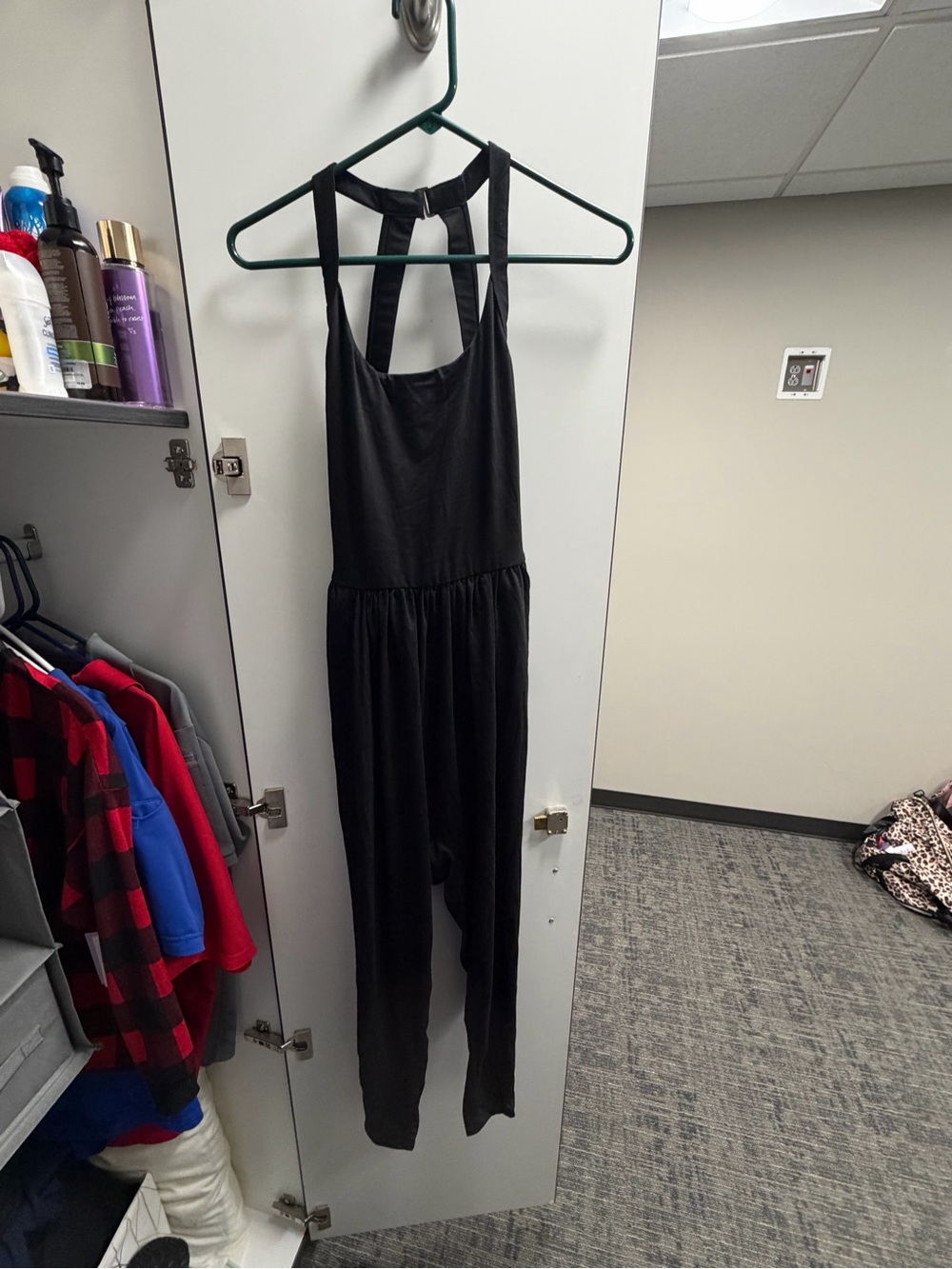 HALARA Black Sleeveless Jumpsuit with Racerback